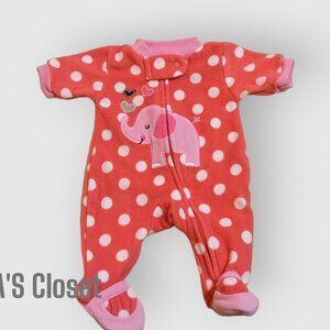 Red with Pink polka dot preemie onesie